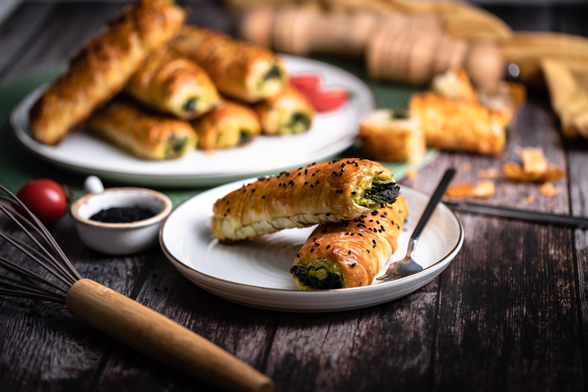 Ispanak-Peynirli Rulo Börek