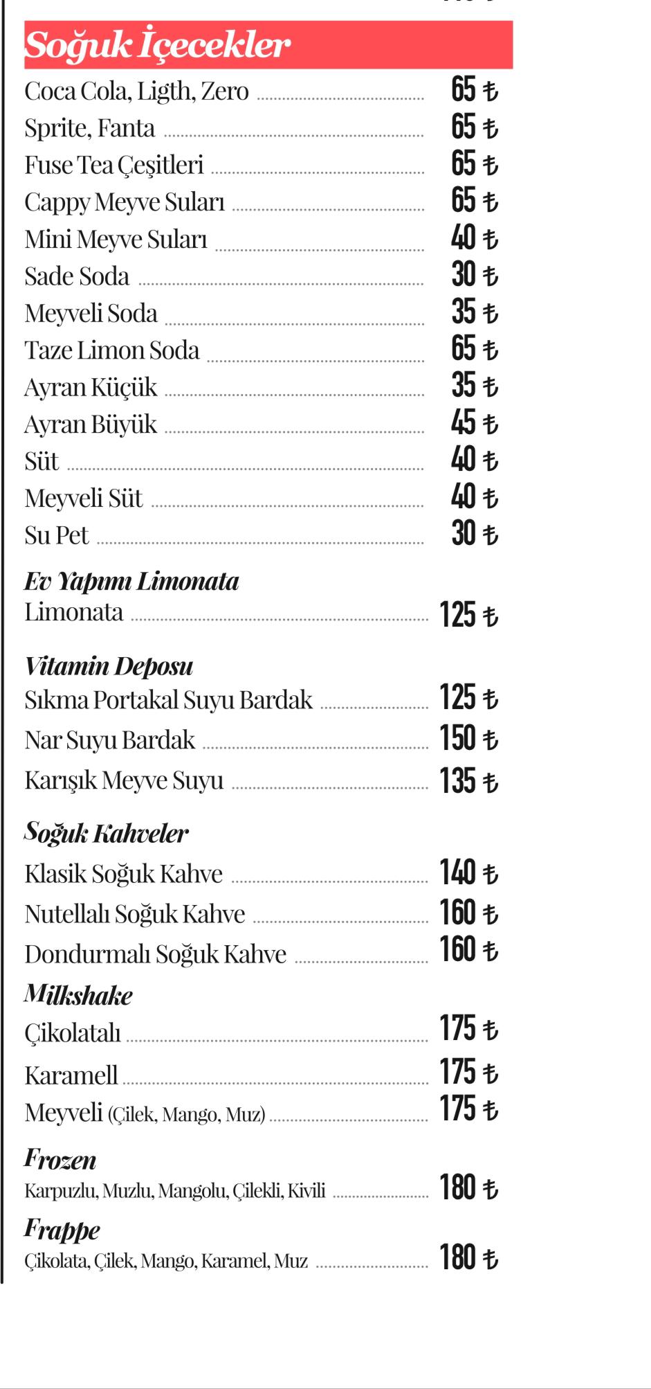 Soğuk İçecekler